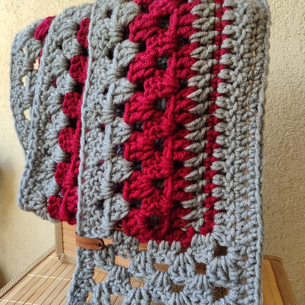 Châle viki. bordeaux