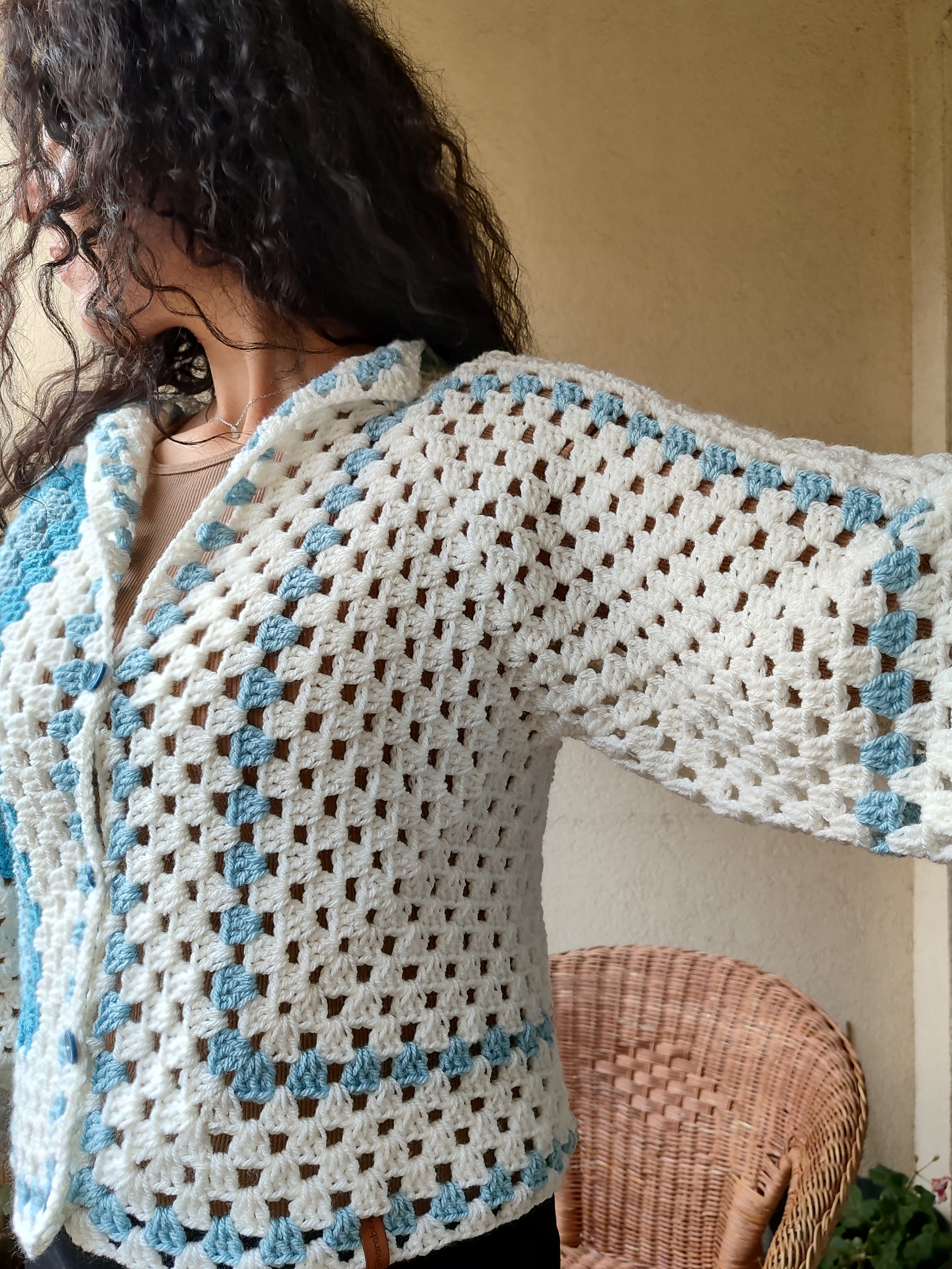 Veste carrée. blanche