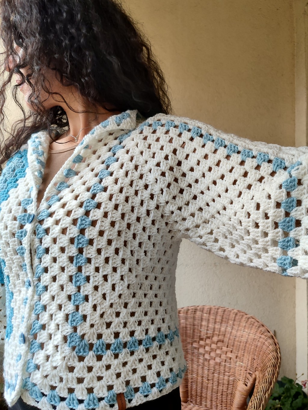 Veste carrée. blanche