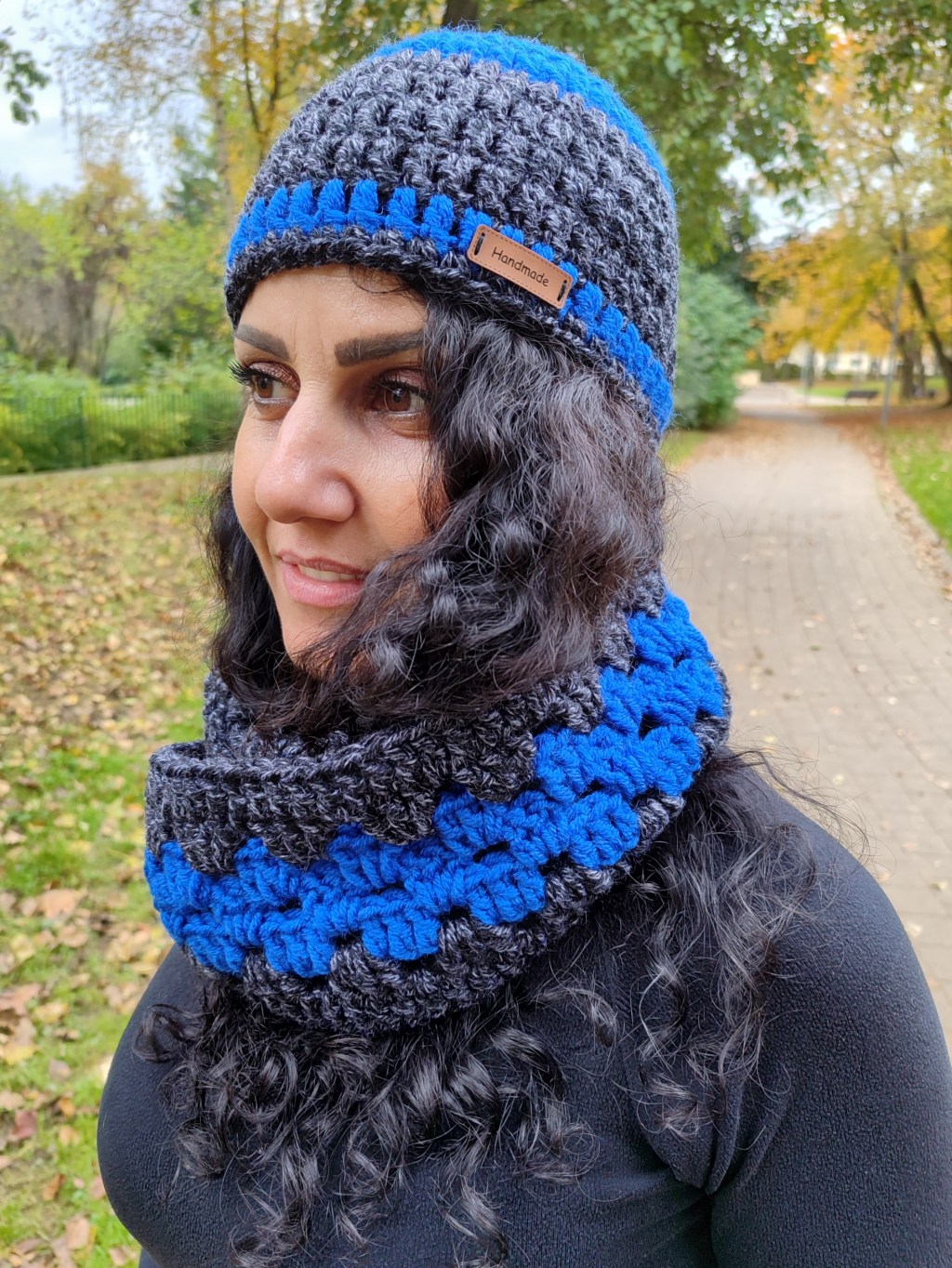 Snood. Bleu indigo
