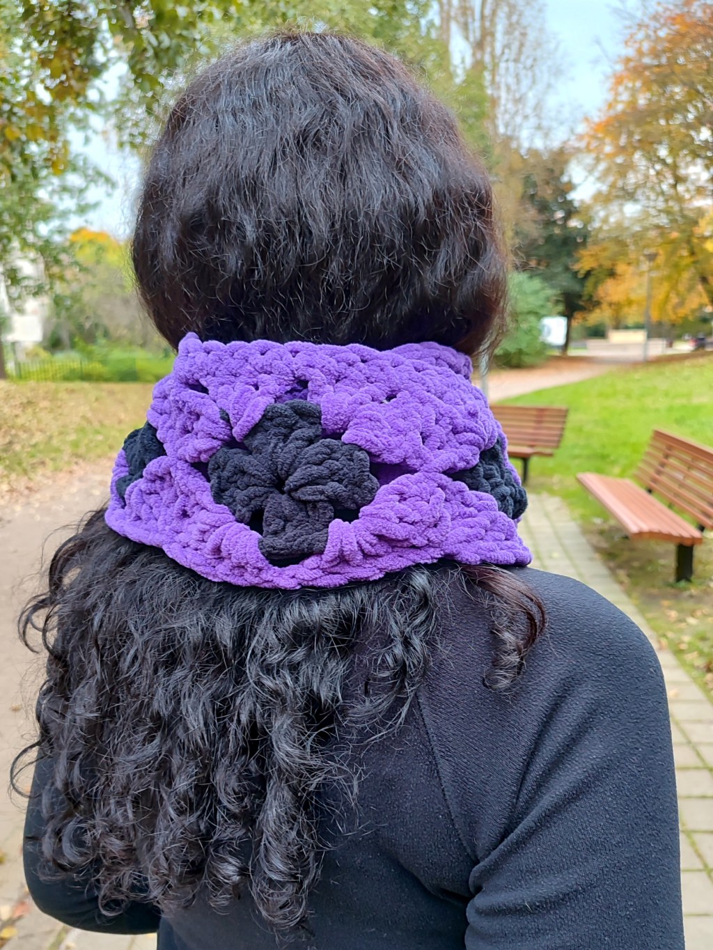 Snood en velours.&nbsp;Mauve