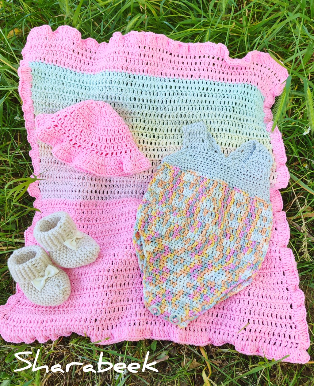 Couverture,Barboteuse, bonne. rose