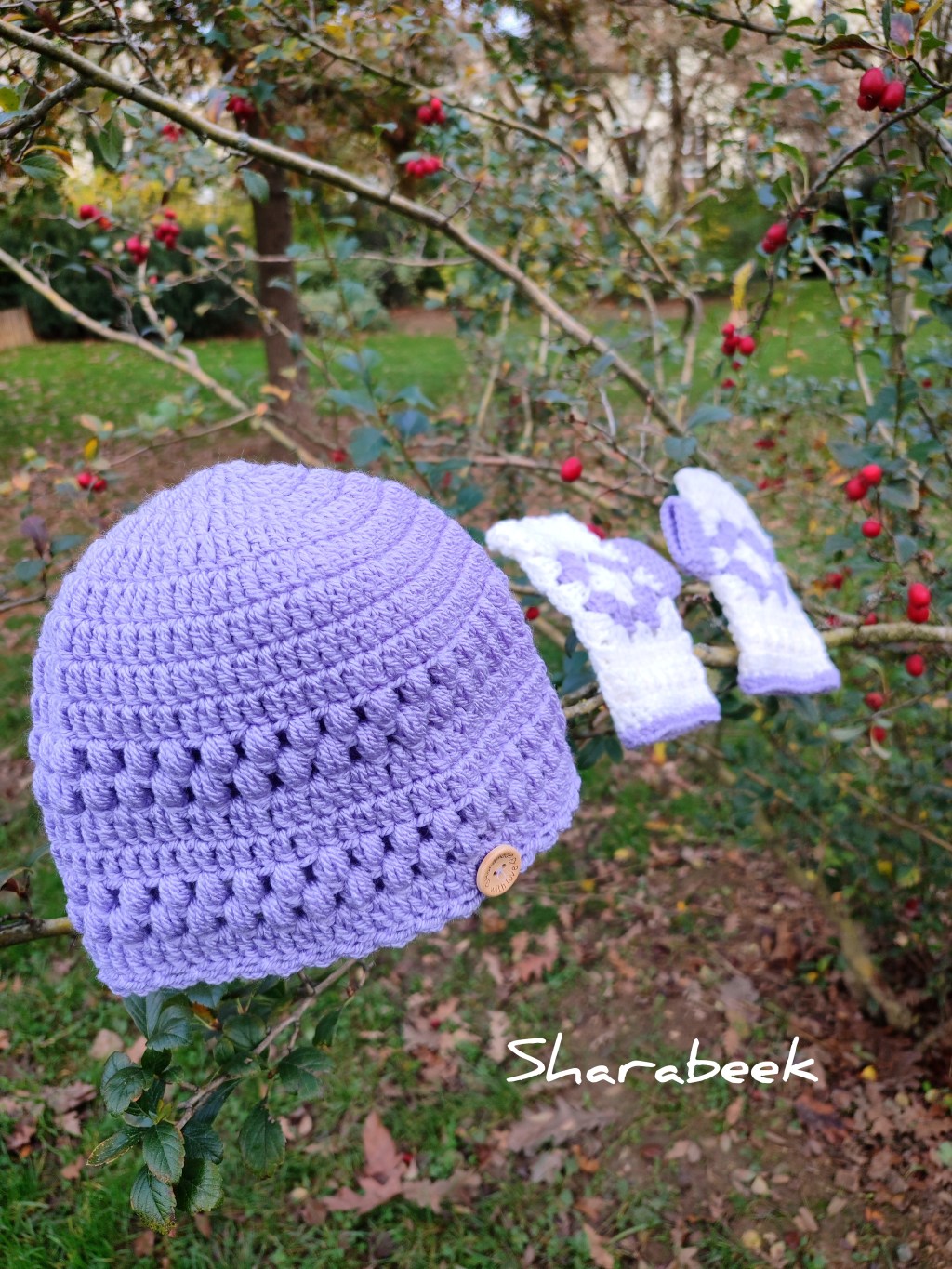 Bonnet unisexe .Mauve