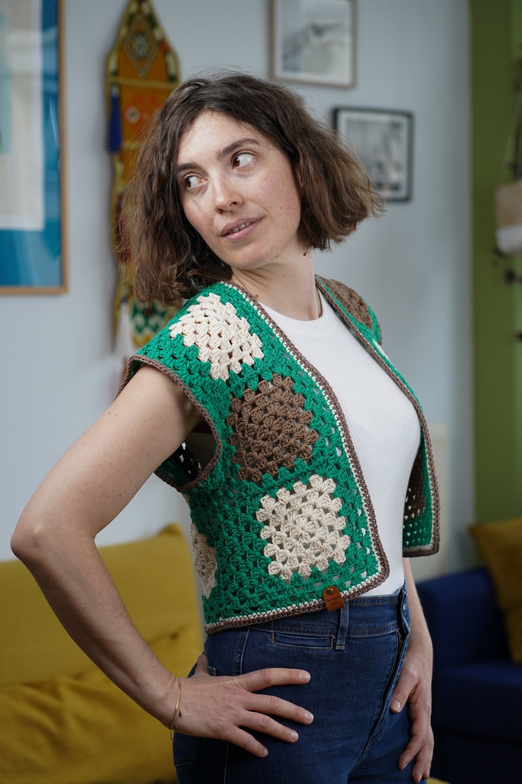 gilet nadia vert